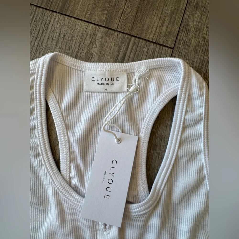 ClYQUE White Ribbed Bodysuit - Picture 10 of 13